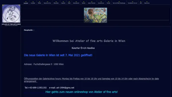 Website Screenshot: Atelier of fine arts - Atelier of fine arts Wien - Hauptseite - Date: 2023-06-22 15:00:56