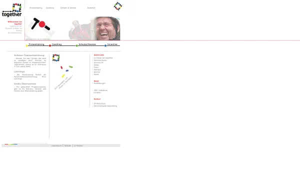Website Screenshot: together - Firmentraining, Teambuilding, Teamtraining , Austria, Österreich, Steiermark, Oberösterreich - Date: 2023-06-22 15:00:56