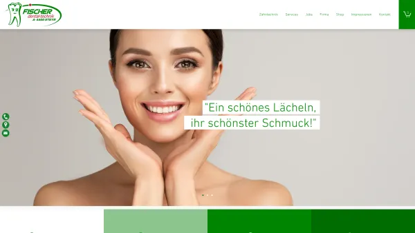 Website Screenshot: ZAHNTECHNIK FISCHER - Fischer dental-technik, Meisterbetrieb, Zahntechnik Steyr - Date: 2023-06-14 10:39:51