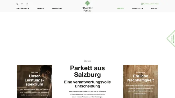 Website Screenshot: FISCHER-PARKETT GmbH & Co. KG - Willkommen bei Fischer Parkett - Ihrem Parkett-Profi in Salzburg! - Date: 2023-06-22 15:11:27