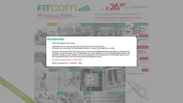 Website Screenshot: FITCOM - FITCOM - 26,90 all inclusive - Fitnesscenter Wien Simmering - Date: 2023-06-14 10:39:51