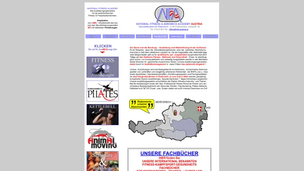 Website Screenshot: FitnessOnline FitnessCenter Österreich Das Gesamtverzeichnis - NFA-Startseite - Date: 2023-06-22 15:15:44