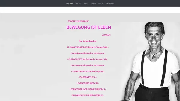Website Screenshot: Fitnessclub Heimlich - Fitnessclub Heimlich – Bewegung ist Leben – Fitnessstudio Wien 1030 - Date: 2023-06-22 15:15:44