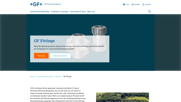 Website Screenshot: Georg Fischer Fittings - GF Fittings - GF Piping Systems - Date: 2023-06-22 15:15:44