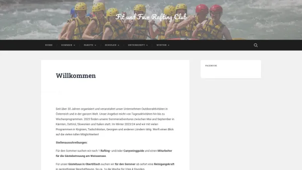 Website Screenshot: Fit und Fun-Outdoor - Fit und Fu.n Rafting Club – Das Leben ist trocken genug - Date: 2023-06-22 15:15:43