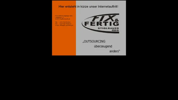 Website Screenshot: Fix & Fertig Stiglbauer OEG - FIX & FERTIG Stiglbauer OEG - Date: 2023-06-22 15:15:44