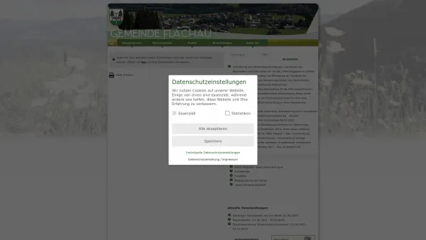Website Screenshot: Gemeindeamt Flachau RiS-Kommunal - Flachau - GEM2GO WEB - Startseite - Date: 2023-06-22 15:15:44