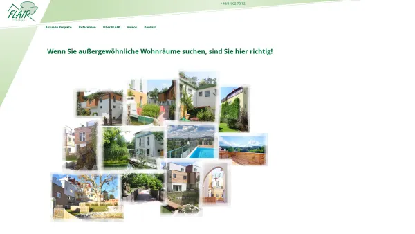 Website Screenshot: FLAIR - FLAIR Bauträger heißt Sie willkommen! Einfach schöner wohnen... - Date: 2023-06-22 15:15:44