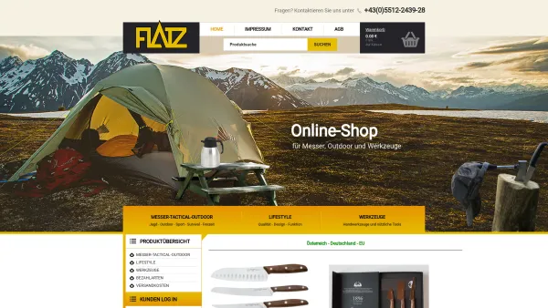 Website Screenshot: www.flatz-shop.com - flatz-shop.com | Outdoor - Lifestyle - Tools - Date: 2023-06-14 10:39:54