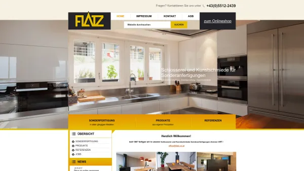 Website Screenshot: Flatz GmbH & Co KG - flatz.co.at | Schlosserei - Date: 2023-06-22 15:00:59