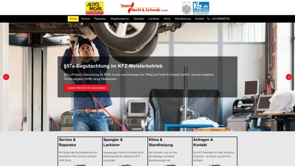 Website Screenshot: Team Flechl Schwab Angebote - Verlässliche Kfz-Werkstatt und Autoreparatur Flechl & Schwab GmbH in Wien - Date: 2023-06-22 15:00:59