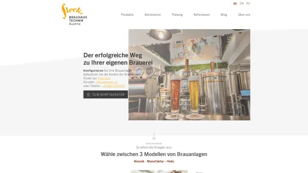 Website Screenshot: FLECKS Brauhaus Technik GmbH - Ihr Weg zur eigenen Brauerei! - FLECKS Brauhaus Technik GmbH - Date: 2023-06-22 15:00:59