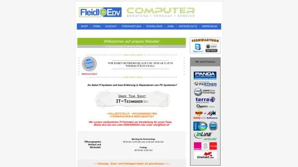 Website Screenshot: Fleidl EDV e.U. - Fleidl EDV Mayrhofen - Zillertal - Computer - Handy - Date: 2023-06-22 15:00:58