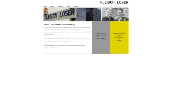 Website Screenshot: FLEISCH LOSER BAULEITUNG BAUKOORDINATION BAUPROJEKTABWICKLUNG - FLEISCH LOSER - Bauleitung Projektsteuerung - Rankweil / Austria :: Home - Date: 2023-06-22 15:00:59