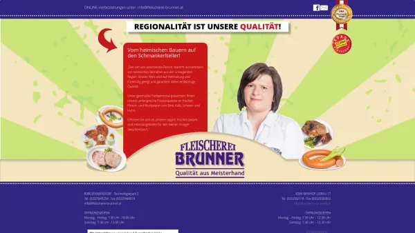 Website Screenshot: Fleischerei Brunner - Fleischerei Brunner: Fleischerei Brunner Jennersdorf - Date: 2023-06-22 15:00:59
