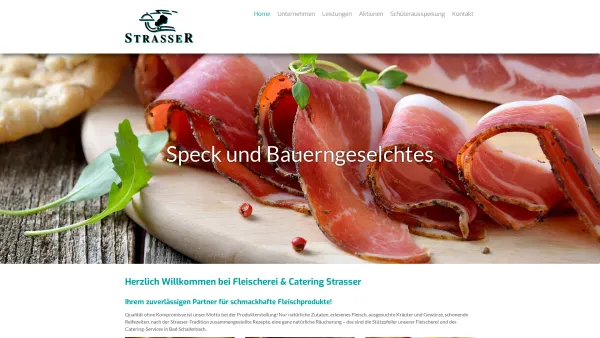 Website Screenshot: Fleischerei Strasser - Strasser-Catering - Date: 2023-06-22 15:00:59