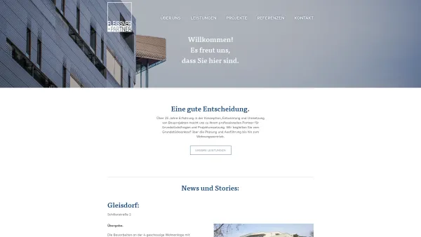 Website Screenshot: Fleissner + Partner Ges.m.b.H. - Fleissner + Partner - privater Bauträger - Date: 2023-06-22 15:00:59