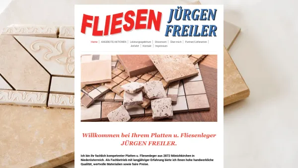 Website Screenshot: FLIESEN Jürgen Freiler - Fliesenlegerfachbetrieb - FLIESEN JÜRGEN FREILER - Date: 2023-06-22 15:00:59