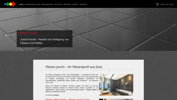 Website Screenshot: Fliesen Joschi - Fliesen in Graz - Fliesen Joschi - Date: 2023-06-22 15:00:59
