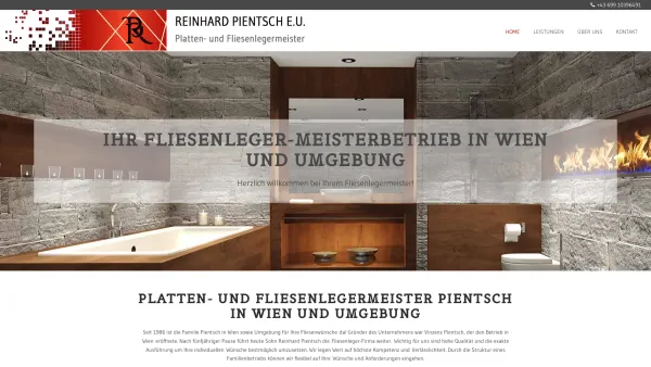 Website Screenshot: Reinhard Pientsch e.U. - Fliesenleger und Plattenleger in Wien und im Weinviertel - Pientsch Reinhard e.U. - Date: 2023-06-22 15:01:00