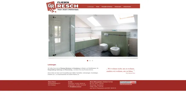 Website Screenshot: Fa. Fliesen Resch - Fliesen Resch // Leistungen - Date: 2023-06-14 10:39:54