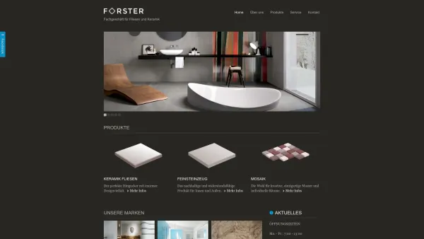 Website Screenshot: Fliesen Forster - Forster | Fachgeschäft für Fliesen und Keramik in Wien - Date: 2023-06-22 15:01:00