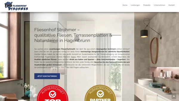 Website Screenshot: Fliesenhof Strohmer Waidhofen an der Thaya - Fliesenhof Strohmer | Hagenbrunn | Fliesen, Terrassensteine & Natursteine - Date: 2023-06-22 15:01:00