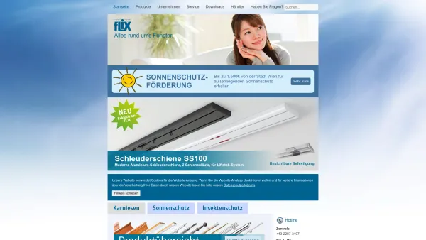 Website Screenshot: Flix - Karniesen | Sonnenschutz | Insektenschutz | FLIX - Date: 2023-06-22 15:01:00