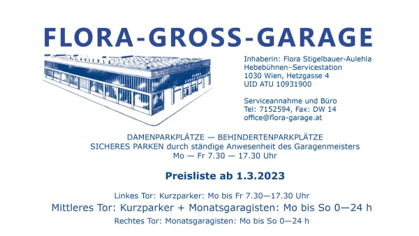 Website Screenshot: Flora-Gross-Garage - FLORA GROSS GARAGE - Date: 2023-06-14 10:39:54