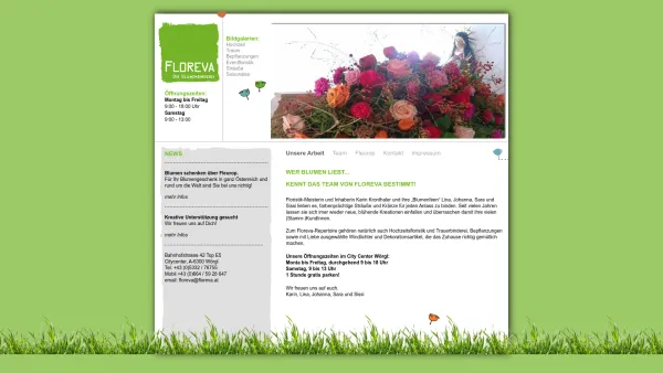 Website Screenshot: Floreva Die Blumenbinderei - Unsere Arbeit - Floreva - Date: 2023-06-22 15:15:44