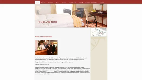 Website Screenshot: Hotel www.florianerhof.com - Home Von Hotel Florianerhof und Gasthof Erzherzog Franz Ferdinand in St. Florian - Date: 2023-06-22 15:16:24
