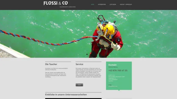 Website Screenshot: Tauchprojekte Nitschmann GmbH
FLOSSI & CO - Flossi & Co Tauchprojekte & Bergungen - Date: 2023-06-22 15:11:32