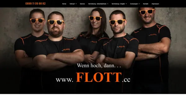 Website Screenshot: FLOTT Arbeitsbühnen GmbH - Flott - Vermietung von Arbeitsbühnen - Date: 2023-06-22 15:11:32