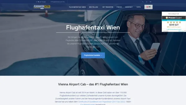 Website Screenshot: Flughafentransfer-Wien - Vienna Airport Cab - Flughafentaxi Wien ↔ Schwechat ab € 34 - Date: 2023-06-22 15:11:32