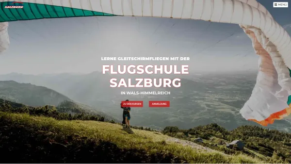 Website Screenshot: Flugschule Salzburg Paragleiten Gleitschirm Drachen Kiting - Flugschule Salzburg | Flugschule Salzburg - Date: 2023-06-22 15:11:32