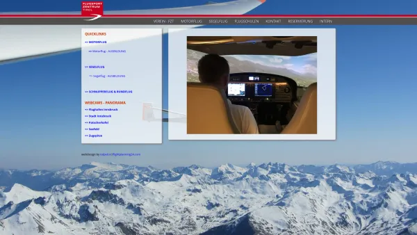 Website Screenshot: FLUGSPORTZENTRUM TIROL die Flugschule für Motor und Segelflug! - Flugsportzentrum Tirol, Innsbruck, Tirol, Österreich: Flugsportzentrum Tirol - Date: 2023-06-22 15:11:32