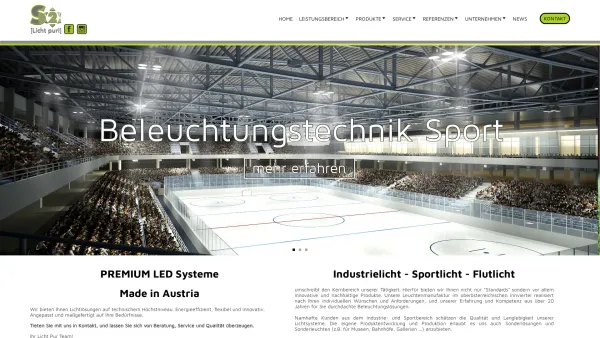Website Screenshot: S2 Lichttechnik GmbH - Flutlichtanlagen Industrielicht Beleuchtung Scheinwerfer LED Home - Date: 2023-06-22 15:11:32