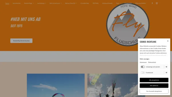 Website Screenshot: Flugschule FLY Hohe Wand - Home | Flugschule FLY - Date: 2023-06-22 15:11:32