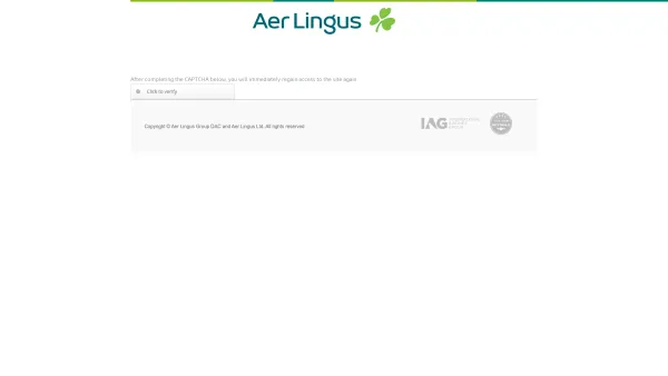 Website Screenshot: Aer Lingus BFS Touristik - Pardon Our Interruption - Date: 2023-06-22 15:11:32