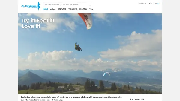 Website Screenshot: FlyTandem - Fly with us! - FlyTandem - Tandem Paragliding Salzburg - Date: 2023-06-22 15:11:32