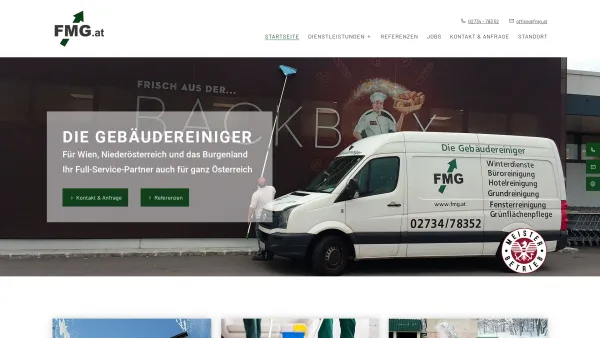 Website Screenshot: FMG GmbH - Ihre Gebäudereinigung aus Langenlois | Grundreinigung - Date: 2023-06-15 16:02:34