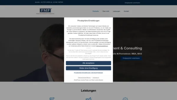 Website Screenshot: FMP Financial Management Partnership Pennwieser GmbH - Startseite - Pennwieser GmbH - Date: 2023-06-22 15:11:32