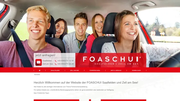 Website Screenshot: Foaschui - Fahrschule Neumayr - Startseite - Foaschui Saalfelden - Zell am See - Date: 2023-06-22 15:11:32