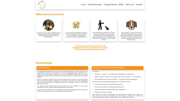Website Screenshot: Dr. Doris Moser, Hundeschule focusHund - Focus Hund - Date: 2023-06-14 10:37:27
