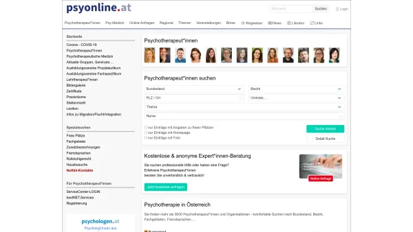 Website Screenshot: Focusing bestHELP bestHELP.at der beste Weg zur besten Hilfe - PsyOnline.at - Österreichs größtes Internet-Portal für Psychotherapie - Date: 2023-06-15 16:02:34