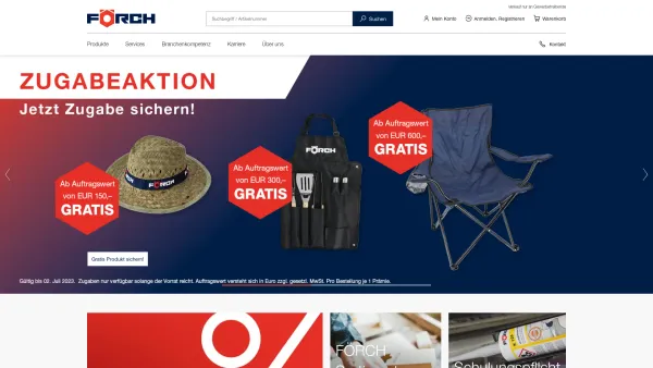 Website Screenshot: Theo Förch FÃ¶rchbei FÃ¶rch Ãsterreich - FÖRCH - Der Partner für Handwerk und Industrie - Date: 2023-06-22 15:01:03