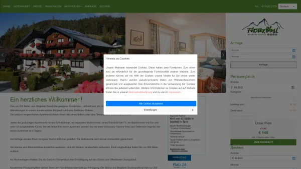 Website Screenshot: Apartmenthaus Försterhäusl - Ferienwohnungen Fewo in Seefeld in Tirol im Apartmenthaus Försterhäusl | Apartmenthaus Försterhäusl - Date: 2023-06-22 15:01:03