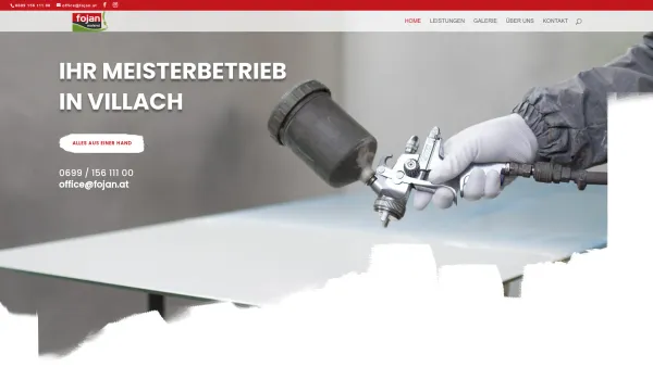 Website Screenshot: Edgar Fojan GmbH - Fojan GmbH - Ihr Malermeisterbetrieb in Villach, Kärnten - Date: 2023-06-22 15:01:03