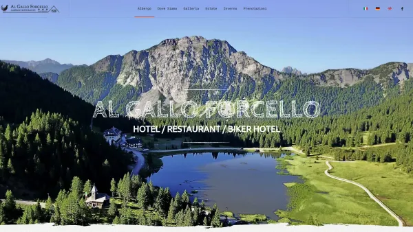 Website Screenshot: Hotel-Ristorante Al Gallo Al Gallo Forcello - Al Gallo Forcello Hotel Restaurant Biker hotel Albergo di Montagna - Date: 2023-06-22 15:01:03
