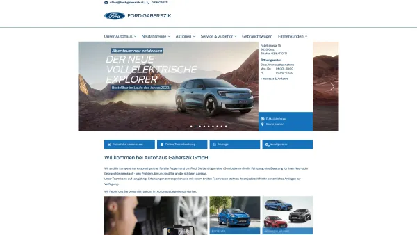 Website Screenshot: Autohaus Gaberszik - Willkommen bei Autohaus Gaberszik GmbH | Ihr Ford-Partner in Graz - Date: 2023-06-22 15:01:03